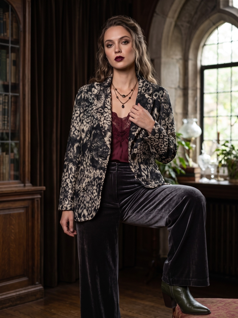 Vintage Brocade Jacquard Blazer Dark Romance Whimsigoth Tapestry Jacket